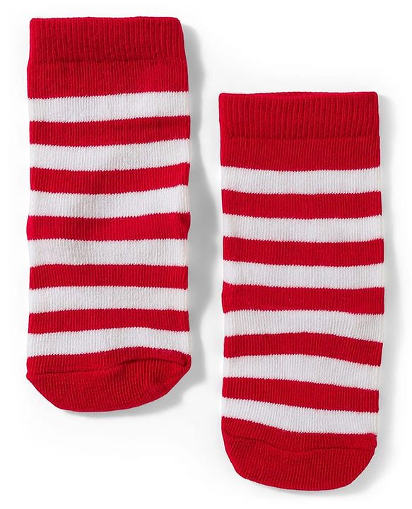 Cute Walk by Babyhug Knit Ankle Length Antibacterial Socks with Stripes & Bear Design Pack of 3 - Navy