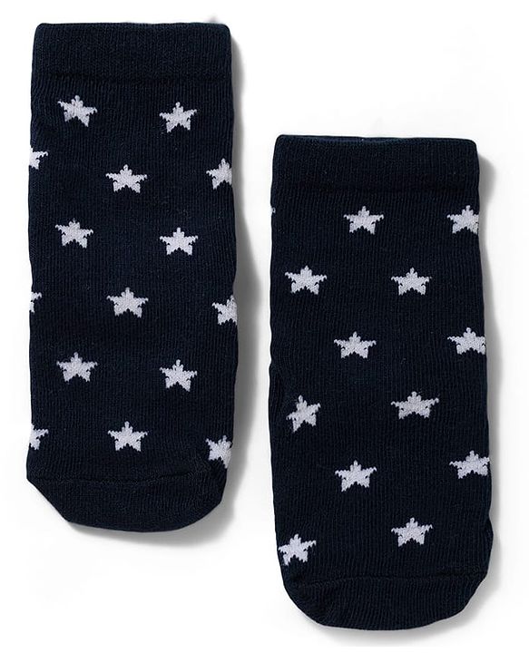 Cute Walk by Babyhug Knit Ankle Length Antibacterial Socks with Stripes & Bear Design Pack of 3 - Navy