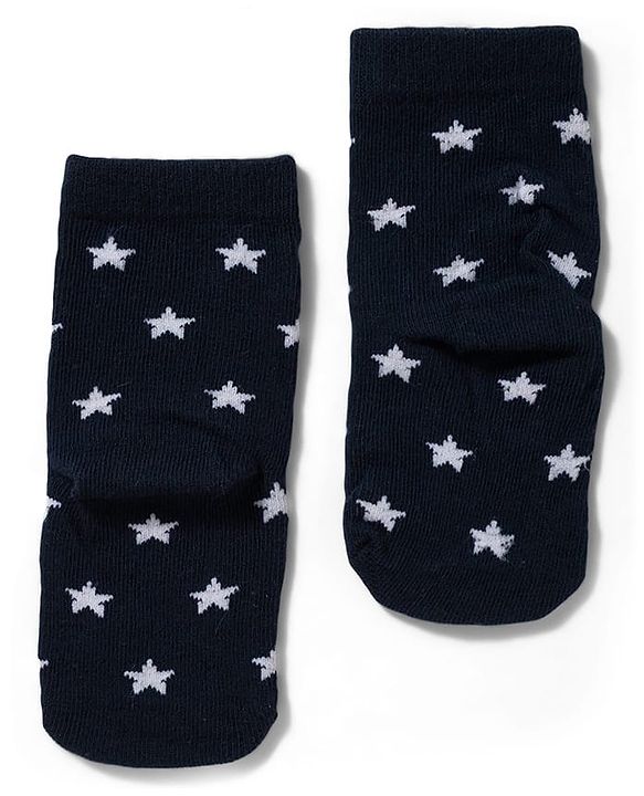 Cute Walk by Babyhug Knit Ankle Length Antibacterial Socks with Stripes & Bear Design Pack of 3 - Navy