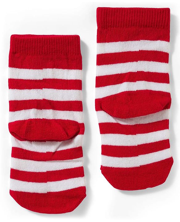 Cute Walk by Babyhug Knit Ankle Length Antibacterial Socks with Stripes & Bear Design Pack of 3 - Navy