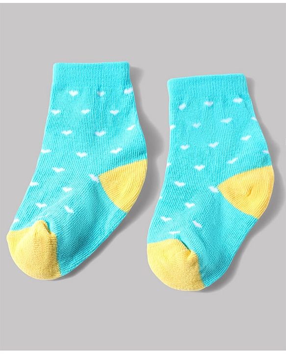 Cute Walk by Babyhug Anti-Bacterial Ankle Length Striped Sock With Heart & Polka Dot Design Pack of 3 - White