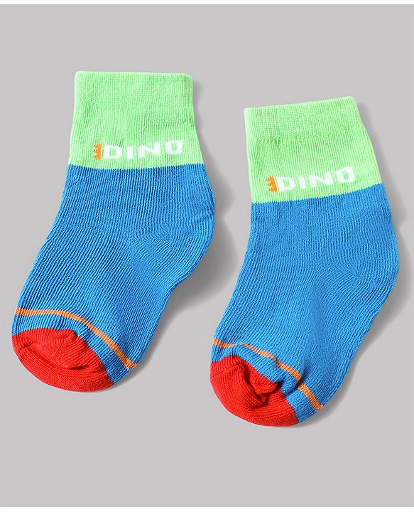 Cute Walk by Babyhug Anti-Bacterial Ankle Length Sock With Dino Design Pack of 3 - White