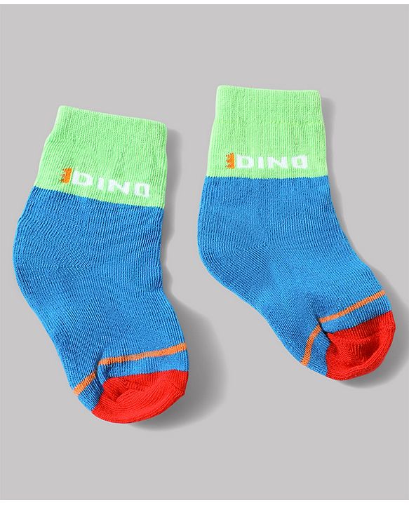 Cute Walk by Babyhug Anti-Bacterial Ankle Length Sock With Dino Design Pack of 3 - White