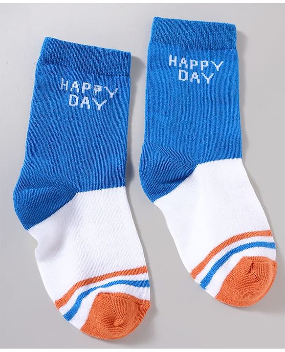 Cutewalk by Babyhug Anti-Bacterial Ankle Length Socks With Happy Life Design Pack Of 3 - White