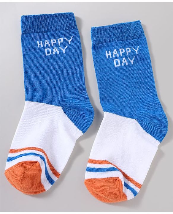 Cutewalk by Babyhug Anti-Bacterial Ankle Length Socks With Happy Life Design Pack Of 3 - White
