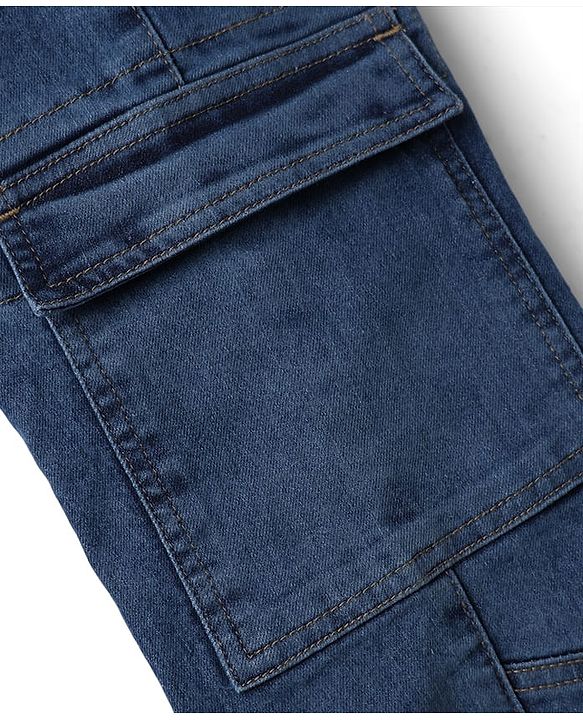 Pine Kids Denim Woven Full Length Cut & Sew Jeans in Blue