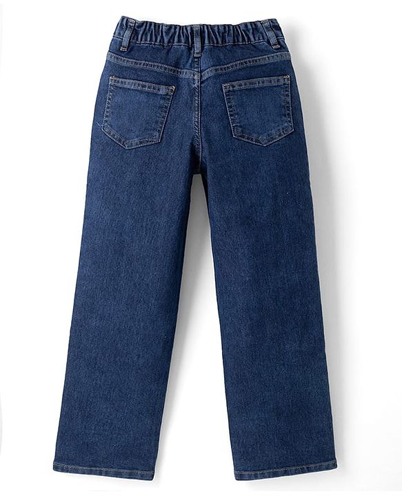 Pine Kids Denim Full Length Solid Jeans in Blue
