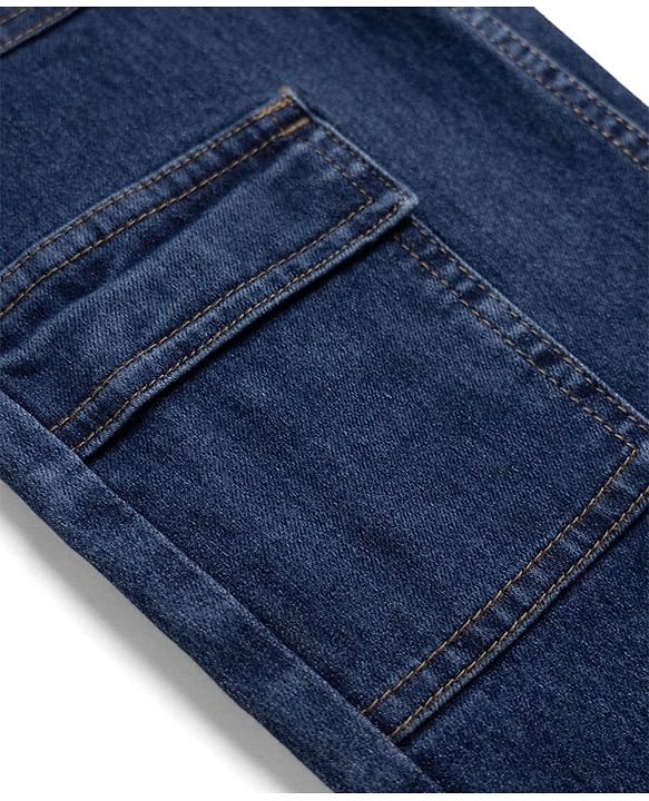 Pine Kids Denim Full Length Solid Jeans in Blue