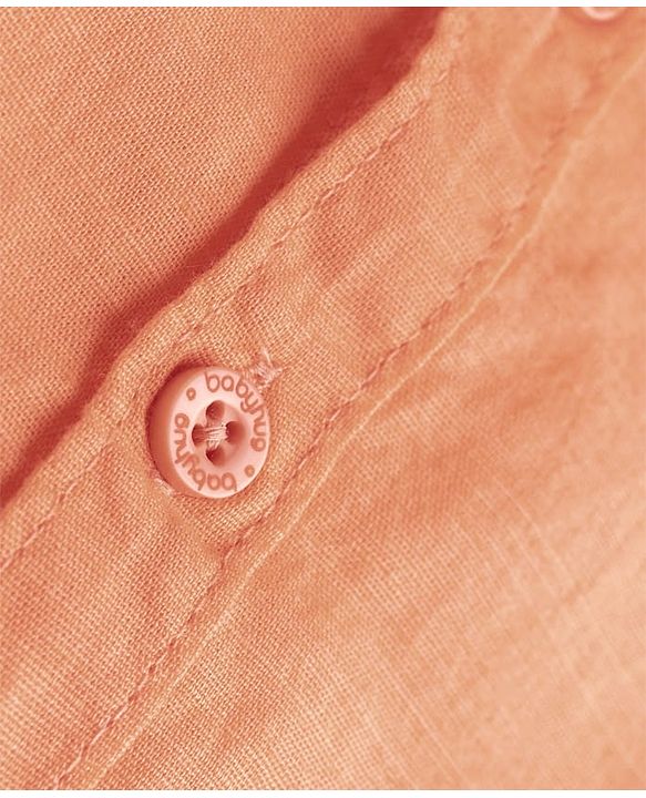 Babyhug Linen Woven Half Sleeves Solid Colour Shirt -  Orange