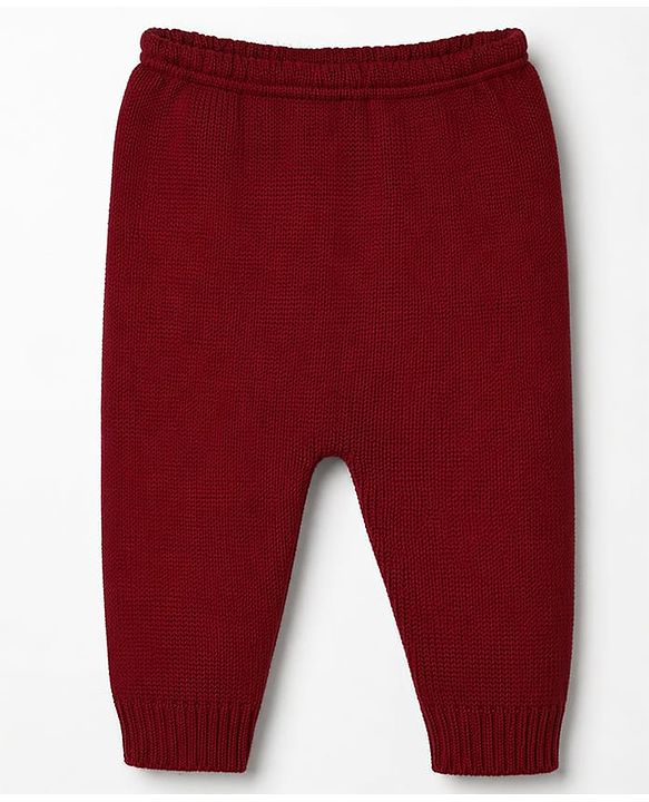 Babyhug Knit Full Sleeves Sweater Set With Cap & Booties - Marron