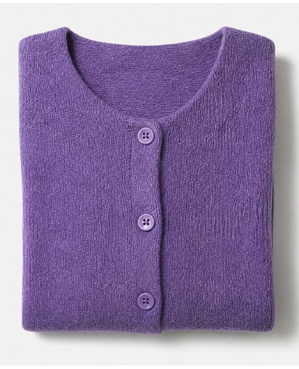 Babyhug Knit Full Sleeves Sweater Set with Cap & Booties - Purple