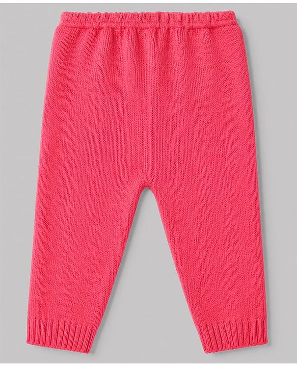 Babyhug Knit Full Sleeves Sweater Set with Cap & Booties in Dark Pink