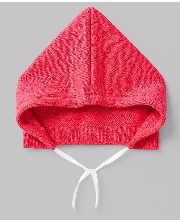 Babyhug Knit Full Sleeves Sweater Set with Cap & Booties in Dark Pink