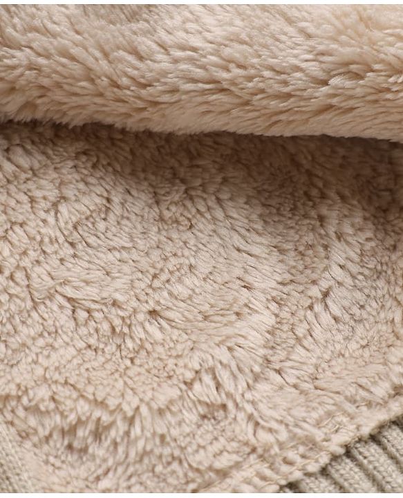Babyhug Cotton Knit Full Sleeves Front Open Sweater with Lion Embroidery - Beige