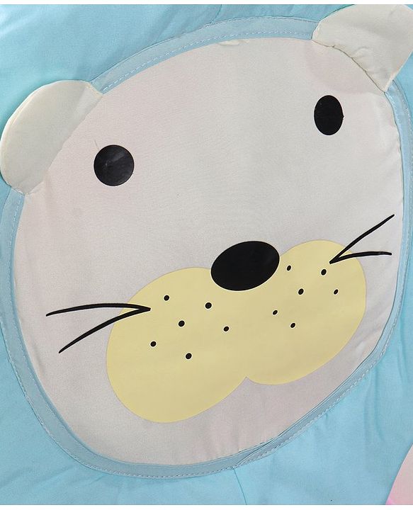 Babyhug Lion Print 2 in 1 Cradle cum bassinet with Mosquito Net and Swing Lock function - Pink