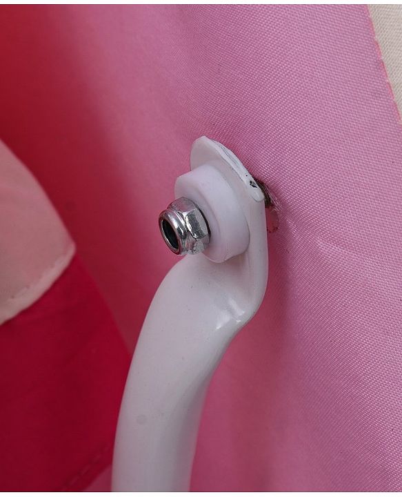 Babyhug Lion Print 2 in 1 Cradle cum bassinet with Mosquito Net and Swing Lock function - Pink