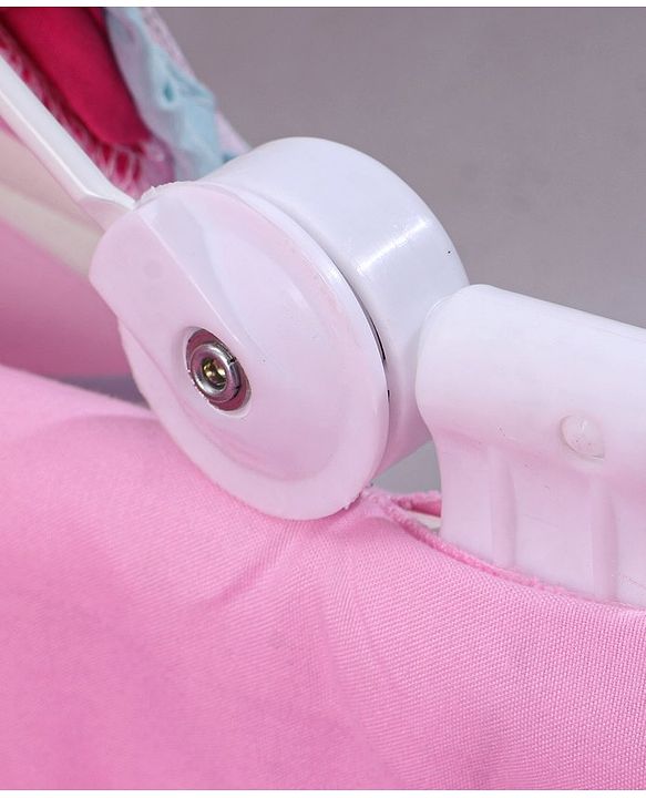 Babyhug Lion Print 2 in 1 Cradle cum bassinet with Mosquito Net and Swing Lock function - Pink