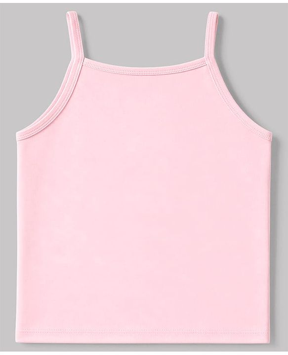 Pine Kids Cotton Lycra Knit Sleeveless Solid Slips With Bow Applique Pack Of 3 - Purple Pink & White