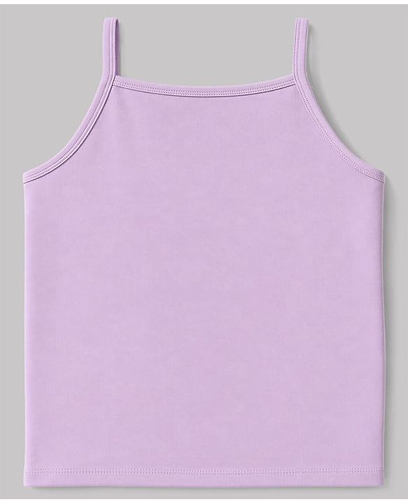 Pine Kids Cotton Lycra Knit Sleeveless Solid Slips With Bow Applique Pack Of 3 - Purple Pink & White