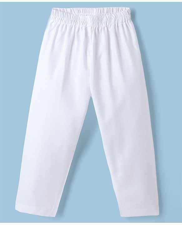 Babyhug 100% Cotton Woven Full Sleeves Striped Yarn Dyed Kurta & Pyjama Set - White & Grey