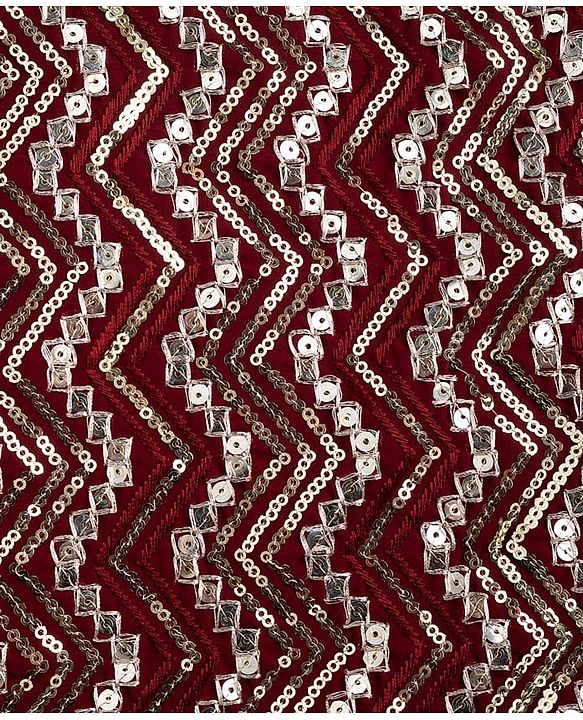 Babyhug Georgette Woven Full Sleeves Sequinned Chevron Designed  Kurta Pajama Set -  Maroon