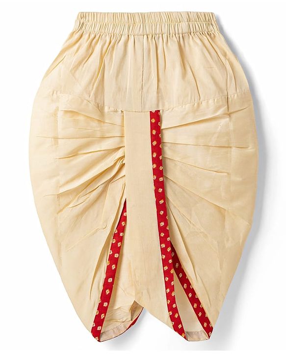 Babyhug 100% Cotton Cambric Woven Full Sleeves Jamna Kurta Dhoti Set - Red