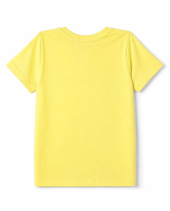 Pine Kids Cotton Knit Half Sleeves T-Shirts with Positive Attitude & Enjoy Every Moment Text and Flower Butterfly Print Pack of 3 - Yellow Red & Purple