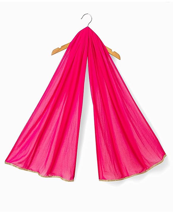 Babyhug Georgette Woven Sleeveless Floral Embroidered Choli Lahenga Set with Dupatta - Blue & Fuschia
