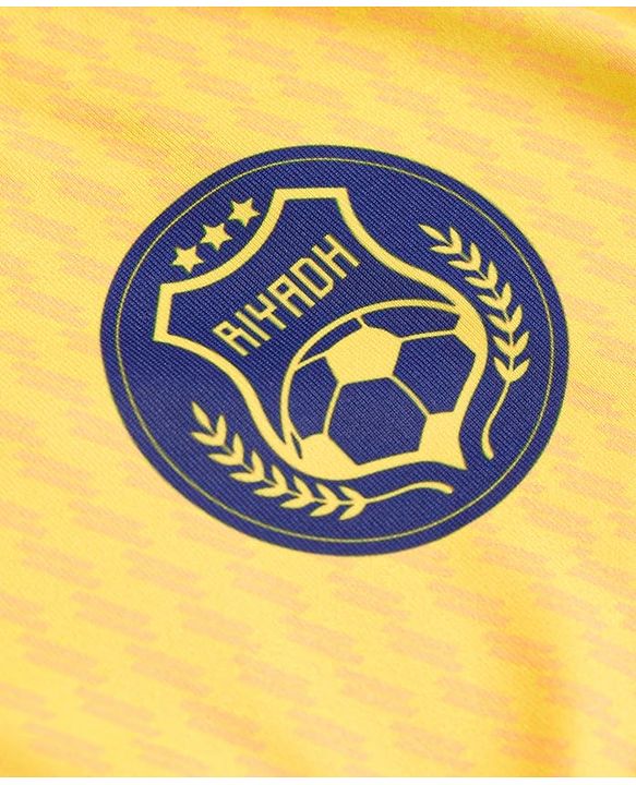 Pine Active Knit Half Raglan Sleeves Football Theme  Printed T-Shirt & Shorts Set - Yellow