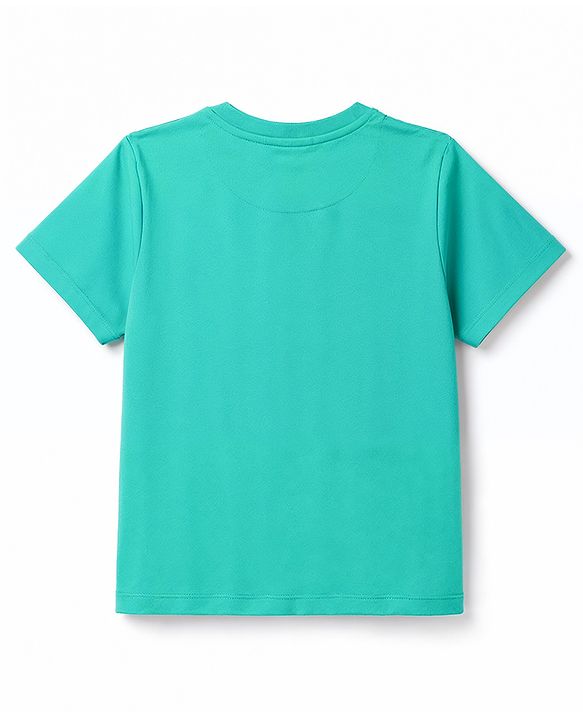 Pine Kids 100% Cotton Knit Half Sleeves Rhino Text & Camouflage Printed T-Shirt & Pyjama Night Suit - Green