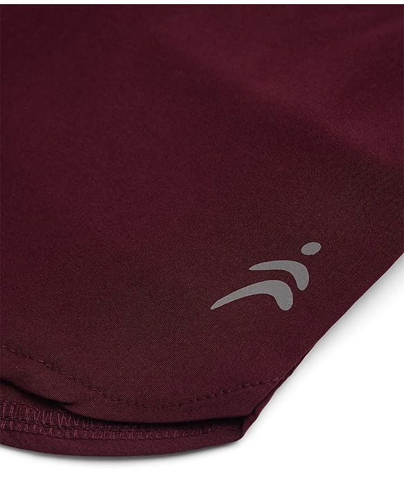 Pine Active Woven Above Knee Length Solid Color Performance Shorts - Wine