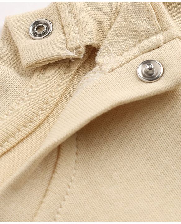 Babyhug 100% Cotton Interlock Knit T-Shirts with Full Sleeves and Stripes Print in Beige & White Color Pack of 3