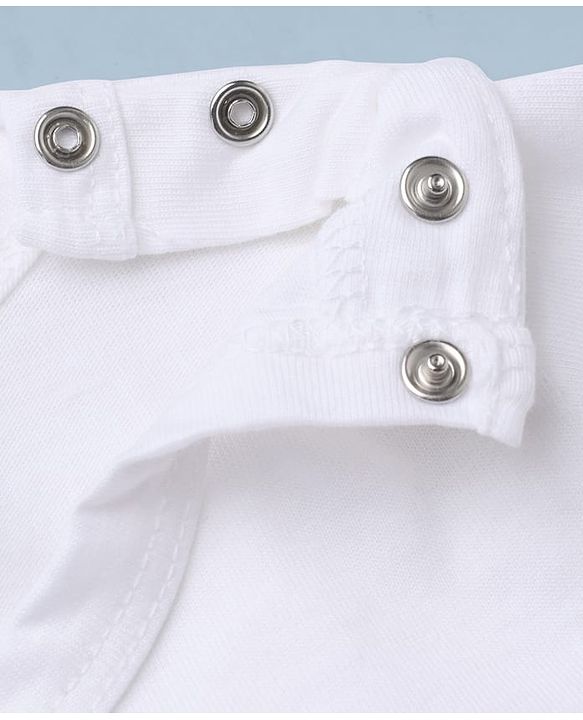 Babyhug 100% Cotton Knit Full Sleeves T-shirts With Bow Print - Pink & White