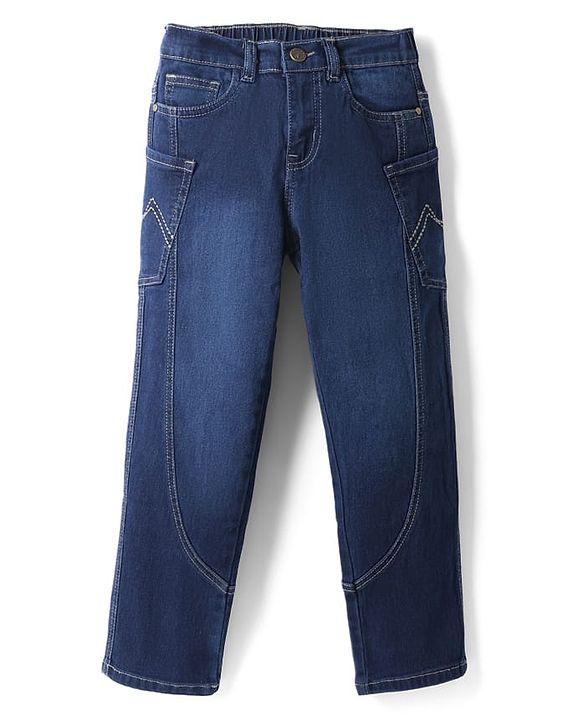 Pine Kids Denim Woven Full Length Jeans - Blue
