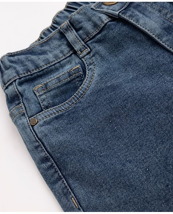 Pine Kids Denim Woven Solid Short in Blue