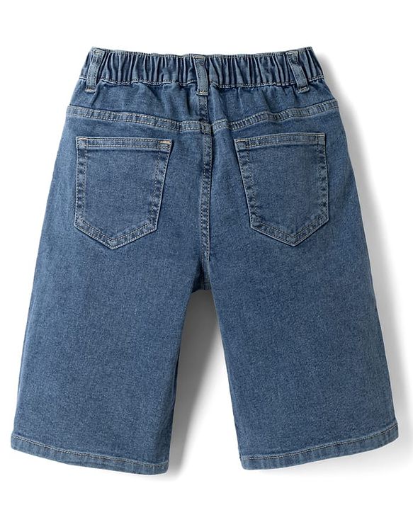 Pine Kids Denim Woven Solid Short in Blue