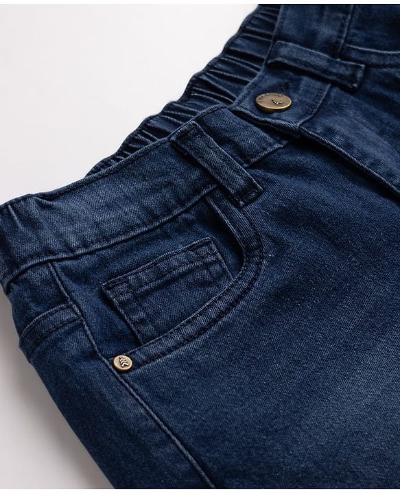 Pine Kids Denim Woven Full Length Jeans in Navy Blue