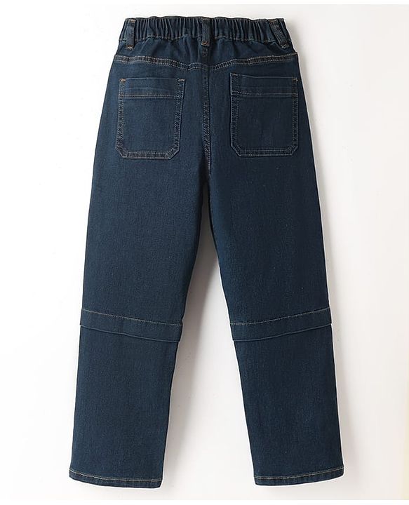 Pine Kids Denim Woven Full Length Solid Jeans - Navy Blue
