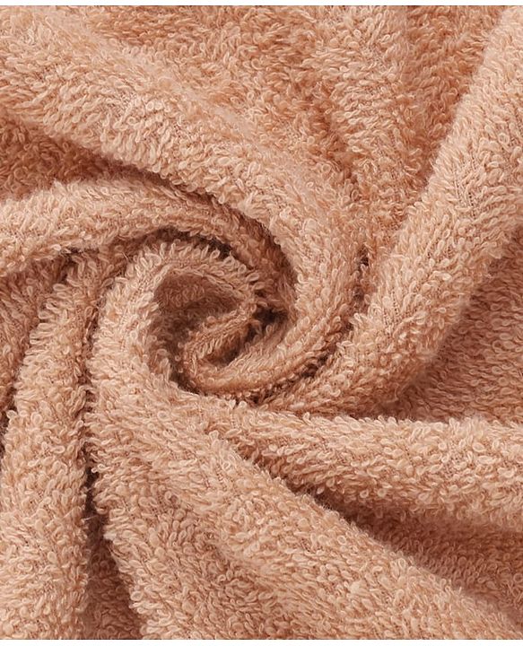 Babyhug Cotton Knit Microfiber Hooded Towel With Money Applique L 72 x B 71 cm - Brown