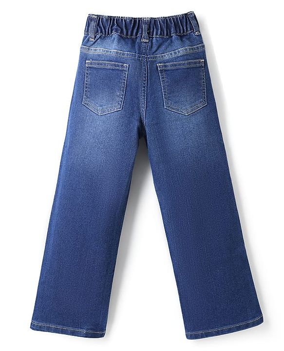 Pine Kids Denim Full Length Distressed & Washed Jeans - Blue