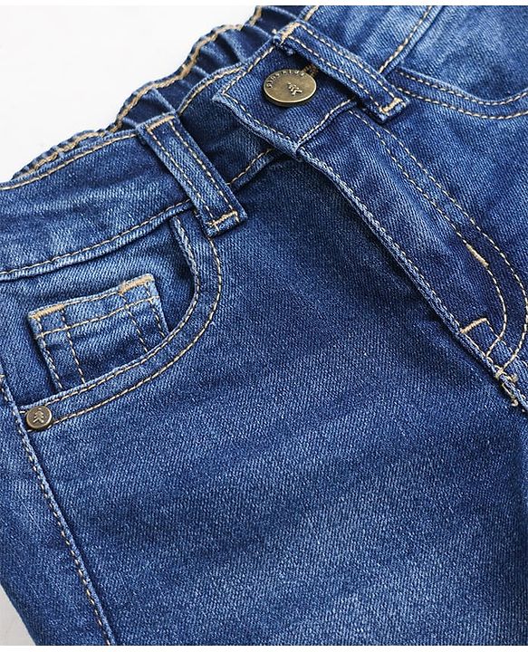 Pine Kids Denim Full Length Distressed & Washed Jeans - Blue
