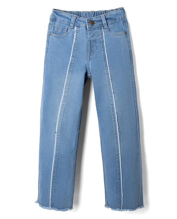 Pine Kids Woven Full Length Denim Jeans - Light Blue
