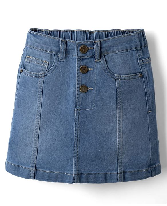 Pine Kids Denim Woven Skirt Above Knee Length in Blue