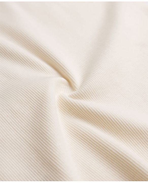 Babyhug Cotton Knit Full Sleeves Solid Color Ribbed Winter T-Shirt with Ruffled Detailing - Off White