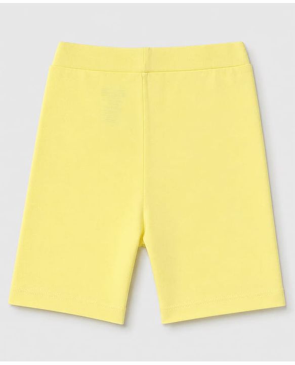 Pine Kids Cotton Lycra Knit Above Knee Length Cycling Shorts Pack of 3 - Blue, Light Blue & Yellow