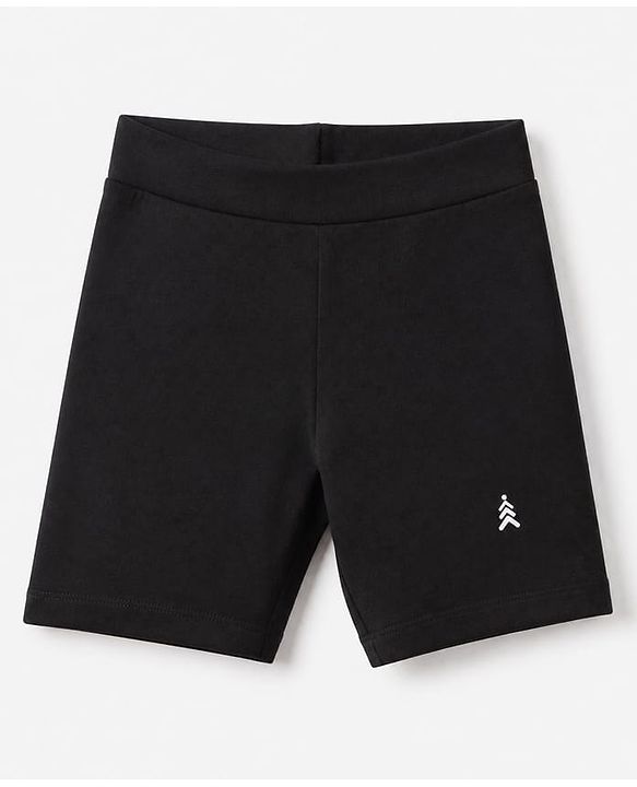 Pine Kids Cotton Lycra Knit Above Knee Length Cycling Shorts Pack of 3 - Black