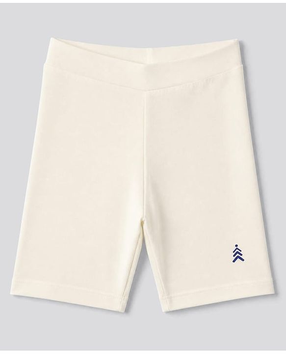 Pine Kids Cotton Blend Knit Solid Cycling Shorts with Chevron Embroidery Pack of 3 - Red White & Pink