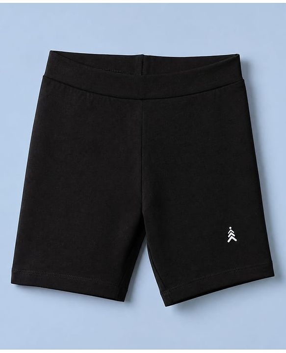 Pine Kids Cotton Lycra Knit Above Knee Length Cycling Shorts Assorted Pack of 3 - Red White & Black