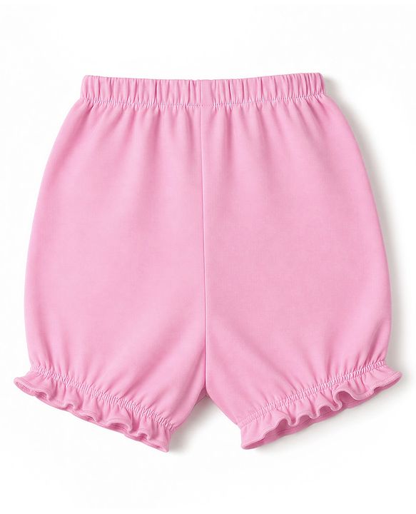Pine Kids Cotton Elastane Knit Floral Printed Bloomers Pack of 3 - Pink Green  & White