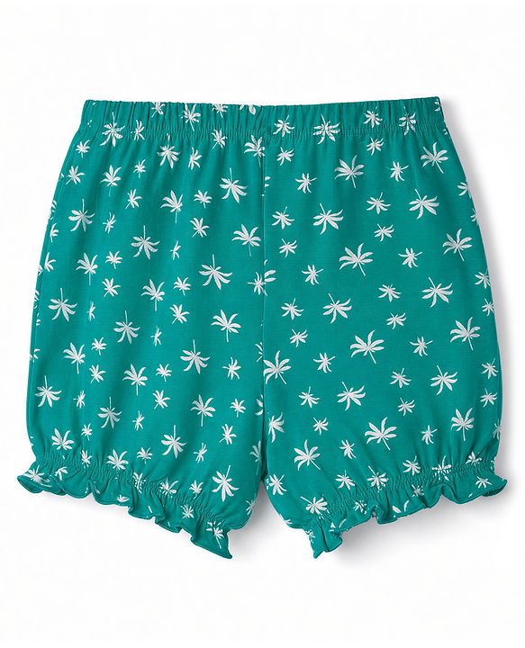 Pine Kids Cotton Elastane Knit Floral Printed Bloomers Pack of 3 - Pink Green  & White